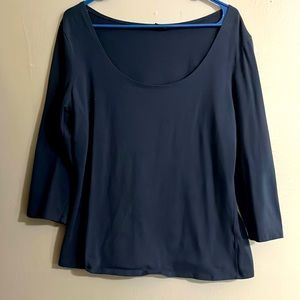 Boston proper 3/4 sleeve Top blue